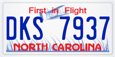 NC license plate DKS7937