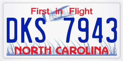 NC license plate DKS7943
