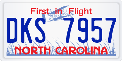 NC license plate DKS7957