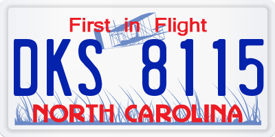 NC license plate DKS8115