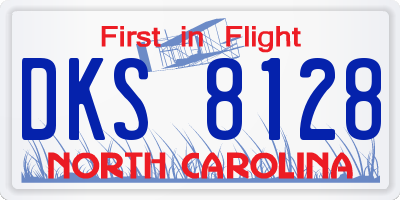 NC license plate DKS8128