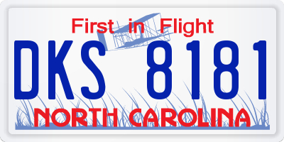 NC license plate DKS8181