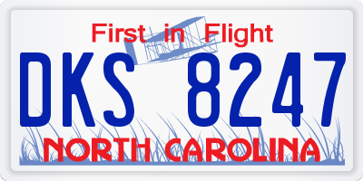 NC license plate DKS8247