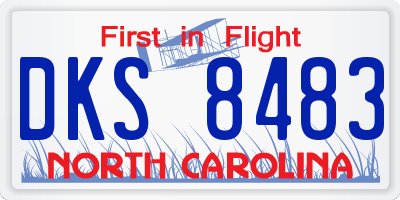 NC license plate DKS8483