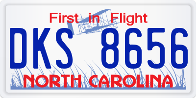 NC license plate DKS8656
