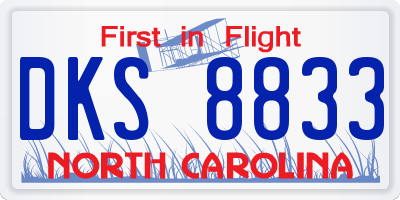NC license plate DKS8833