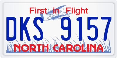 NC license plate DKS9157