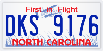 NC license plate DKS9176