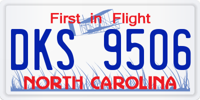 NC license plate DKS9506