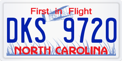 NC license plate DKS9720