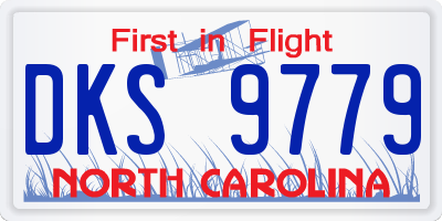 NC license plate DKS9779