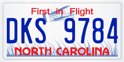 NC license plate DKS9784