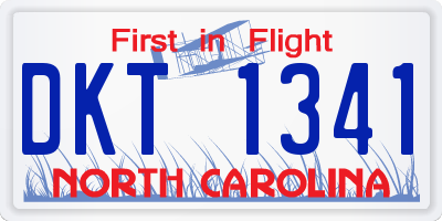 NC license plate DKT1341