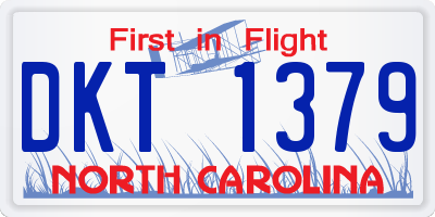NC license plate DKT1379