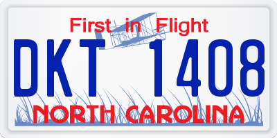 NC license plate DKT1408