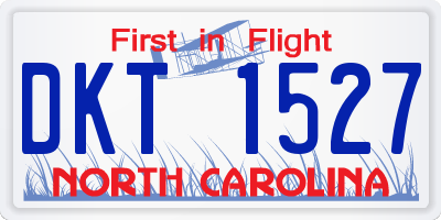 NC license plate DKT1527