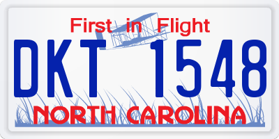 NC license plate DKT1548