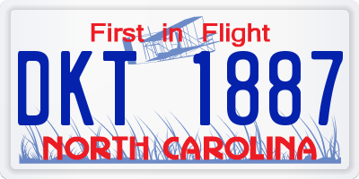 NC license plate DKT1887