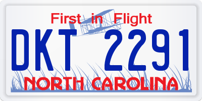 NC license plate DKT2291