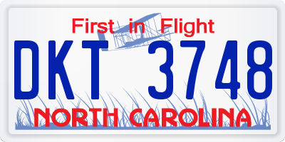 NC license plate DKT3748