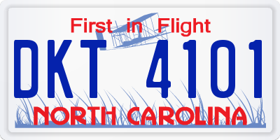 NC license plate DKT4101
