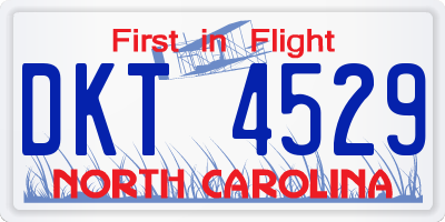 NC license plate DKT4529