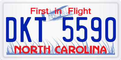 NC license plate DKT5590
