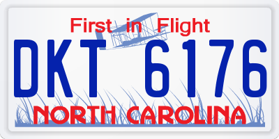 NC license plate DKT6176