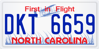 NC license plate DKT6659