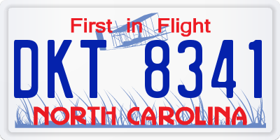 NC license plate DKT8341