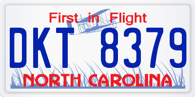 NC license plate DKT8379