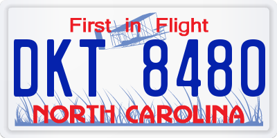 NC license plate DKT8480