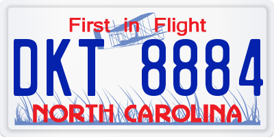 NC license plate DKT8884