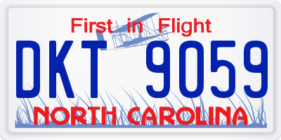 NC license plate DKT9059