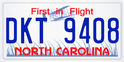 NC license plate DKT9408