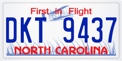 NC license plate DKT9437