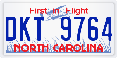 NC license plate DKT9764