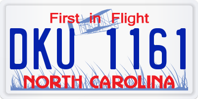NC license plate DKU1161