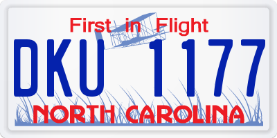 NC license plate DKU1177