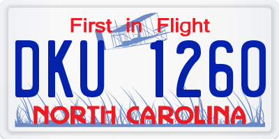 NC license plate DKU1260
