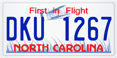 NC license plate DKU1267