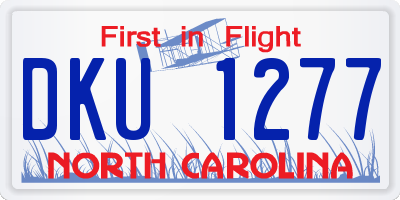 NC license plate DKU1277
