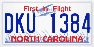 NC license plate DKU1384