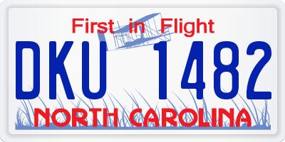 NC license plate DKU1482