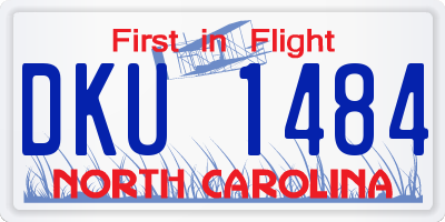 NC license plate DKU1484