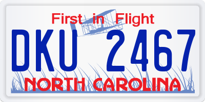 NC license plate DKU2467