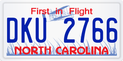 NC license plate DKU2766