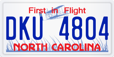 NC license plate DKU4804