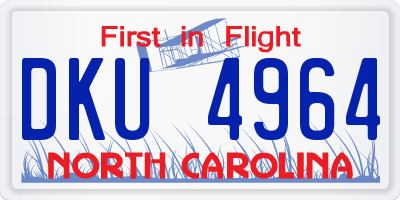 NC license plate DKU4964