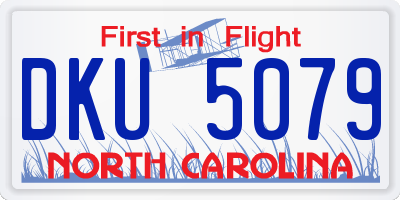 NC license plate DKU5079